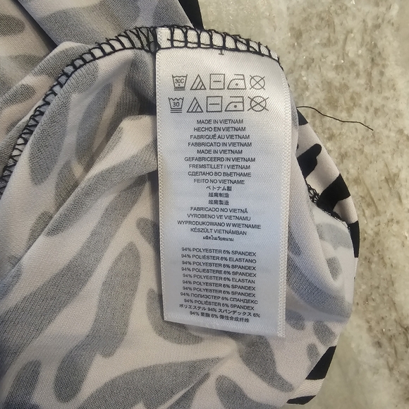 Michael Kors Black and White Crew Neck Short Sleeve Pull On Sheath Mini Dress S - Picture 15 of 16